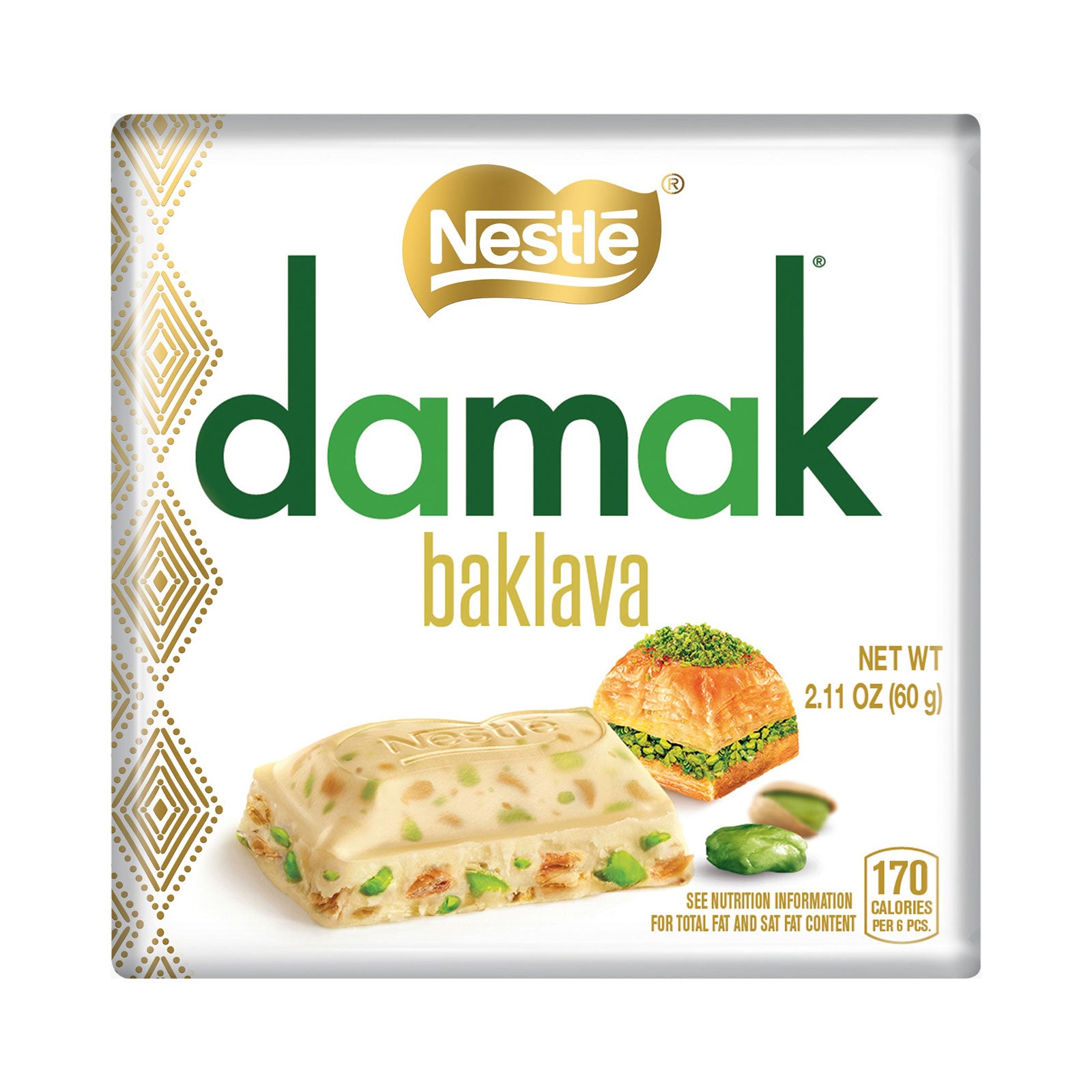 Nestle Damak Baklava With Pistachio 60g | High Quality Chocolate & Sweets Online - Product Image Nestle Damak Baklava With Pistachio 60g | High Quality Chocolate & Sweets Online - Product Image